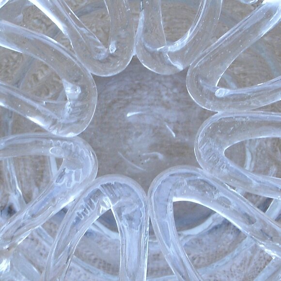 Vintage Art Glass Rose Bowl with Flower Frog - Picture 14 of 16